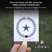 Lokai Silicone Beaded Bracelet For Men Women Nfl Football Collection Dallas Cowboys Logo Small Silicone Jewelry Fashion