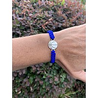 Sportybella Basketball Bracelet Charm Bracelet Basketball Jewelry Basketball Gift Blue