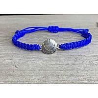 Sportybella Basketball Bracelet Charm Bracelet Basketball Jewelry Basketball Gift Blue