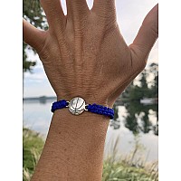 Sportybella Basketball Bracelet Charm Bracelet Basketball Jewelry Basketball Gift Blue