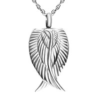 Angel Wing Cremation Necklace For Ashes Stainless Steel Urn Pendant Ashes Holder Memorial Jewelryim Here Watching Over You