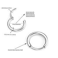 18G 316L Surgical Stainless Steel Black Hoop Earrings Endless Small Hoop Earrings Set For Men Women Hypoallergenic Tragus Car