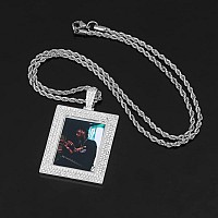 Yimeraire Hip Hop Jewelry Custom Square Picture Pendant Necklace For Male Personalized Photo Memory Medallion Pendant Customized