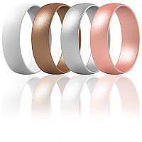 Thunderfit Silicone Wedding Rings For Men Women 63Mm Wide 165Mm Thick Bronze White Silver Rose Gold 556 11650Mm