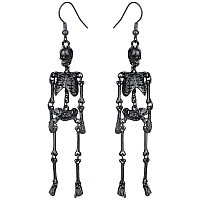 Szxc Womens Jointed Skeleton Dangle Long Earrings 312 Inch Ultra Light Lead Nickle Free Halloween Costume Accessori