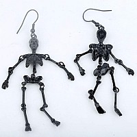 Szxc Womens Jointed Skeleton Dangle Long Earrings 312 Inch Ultra Light Lead Nickle Free Halloween Costume Accessori