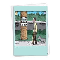 Nobleworks 1 Humor Birthday Card With Envelope Funny Cartoons For Birthday Greetings Celebration Notecard Lost Reading Gl