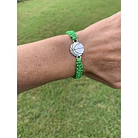 Sportybella Basketball Bracelet Charm Bracelet Basketball Jewelry Perfect Basketball Gift Green