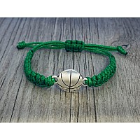 Sportybella Basketball Bracelet Charm Bracelet Basketball Jewelry Perfect Basketball Gift Green