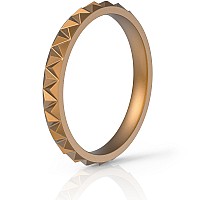 Thunderfit Womens Triangle Diamond Stackable Ring 1 Ring Thin Silicone Wedding Rings Bronze 9510 198Mm