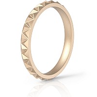 Thunderfit Womens Triangle Diamond Stackable Ring 1 Ring Thin Silicone Wedding Rings Rose Gold 859 189Mm