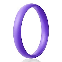 Thunderfit Super Thin Stackable Silicone Rings Wedding Bands 1 Ring Purple 354 149Mm