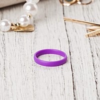 Thunderfit Super Thin Stackable Silicone Rings Wedding Bands 1 Ring Purple 354 149Mm