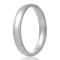 Thunderfit Super Thin Stackable Silicone Rings Wedding Bands 1 Ring Silver 354 149Mm