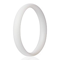 Thunderfit Super Thin Stackable Silicone Rings Wedding Bands 1 Ring White 859 189Mm