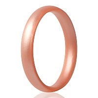 Thunderfit Super Thin Stackable Silicone Rings Wedding Bands 1 Ring Rose Gold 859 189Mm