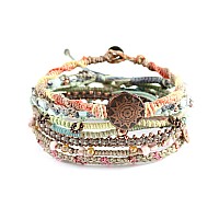 Wakami Earth Handmade Boho Bracelets Set Of 7 Braided Indie Bracelets For Women And Men Beaded Stackable Handmade By Artis