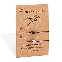 Desimtion Pinky Promise Bracelets Long Distance Relationships Gifts Matching Bracelets For Couples Bracelets For Boyfriend And G