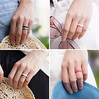 Thunderfit Super Thin Stackable Silicone Rings Wedding Bands 16 Rings 354 149Mm