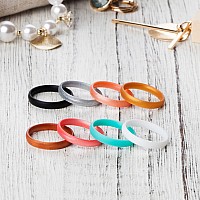 Thunderfit Super Thin Stackable Silicone Rings Wedding Bands 8 Rings 10511 206Mm