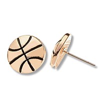 Basketball Earrings Rose Gold Stud Basketball Jewelry Ideal Basketball Gifts For Women Teen And Girl Players And Fans