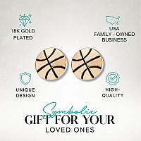 Basketball Earrings Rose Gold Stud Basketball Jewelry Ideal Basketball Gifts For Women Teen And Girl Players And Fans