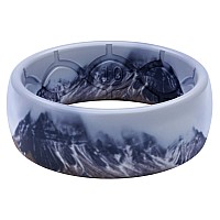 Groove Life Nomad Summit Silicone Ring Breathable Rubber Wedding Rings For Men Lifetime Coverage Unique Design Comfort Fit Ri