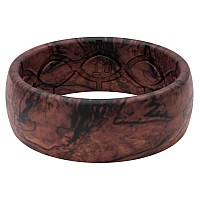 Groove Life Nomad Redwood Silicone Ring Breathable Rubber Wedding Rings For Men Lifetime Coverage Unique Design Comfort Fit R