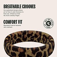 Groove Life Aspire Leopard Silicone Ring Breathable Rubber Wedding Rings For Women Lifetime Coverage Unique Design Comfort Fi