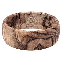 Groove Life Nomad Burled Walnut Silicone Ring Breathable Rubber Wedding Rings For Men Lifetime Coverage Unique Design Comfort