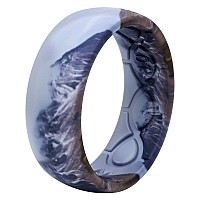 Groove Life Nomad Summit Silicone Ring Breathable Rubber Wedding Rings For Men Lifetime Coverage Unique Design Comfort Fit Ri