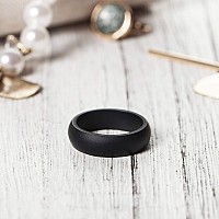 Thunderfit Silicone Rings Wedding Bands For Women 55 Mm Wide 2 Mm Thick Black 556 1650Mm