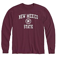 Ivysport New Mexico State University Aggies Long Sleeve Adult Unisex Tshirt Heritage Maroon Medium