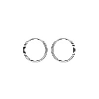 12Mm Hoop Earrings For Women Cartilage Earring Hoop Earlobe Earrings Silver Thin Hoop Earrings Surgical Steel