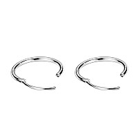 12Mm Hoop Earrings For Women Cartilage Earring Hoop Earlobe Earrings Silver Thin Hoop Earrings Surgical Steel