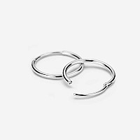 12Mm Hoop Earrings For Women Cartilage Earring Hoop Earlobe Earrings Silver Thin Hoop Earrings Surgical Steel