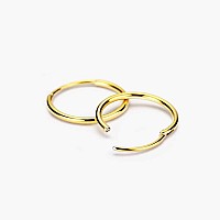 Gold Plated Hoop Earrings For Women Cartilage Earring Hoop Helix Piercing Jewelry Earlobe Earrings Small Hoop Earrings 8Mm Earri