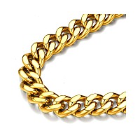 Findchic Chunky Gold Chain For Men Curb Chain Necklace 18K Gold Plated Thick 12Mm Miami Cuban Link Hip Hop Chains For Women 22