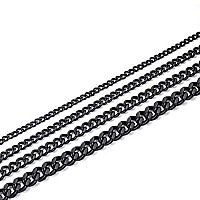 Findchic Chains For Women Black Curb Chain Necklace Hip Hop Rapper 5Mm Cuban Link Chains 16 Choker Necklace