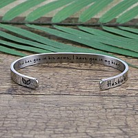 Joycuff Sympathy Gift For Loss Of Husband Memorial Jewelry Women Remembrance Bracelet Secret Message Condolence Gift See You In