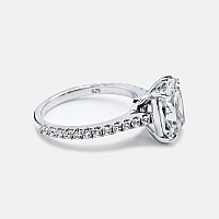 Bodream Cushion Cut 3Ct Cubic Zirconia Cz Platinum Plated Sterling Silver Engagement Rings Women 65