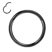 Fansing 12G Septum Jewelry Seamless Septum Clicker Septum Nose Rings Hoop 12 Gauge Earrings Titanium Piercing Earrings For Women