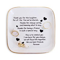 Pudding Cabin Friend Gifts For Womenring Dish With Friendship Quotes Trinket Dish Birthday Gifts For Women Retirement Unique Gi