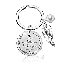 To My Son Keychain From Dad Mom Inspirational Gift Never Forget That I Love You Forever Birthday Gift Graduation Gifts To My So