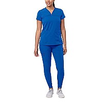 Adar Pro Movement Booster Scrub Set For Women Sweetheart Vneck Scrub Top Yoga Jogger Scrub Pants P9400 Royal Blue 3X