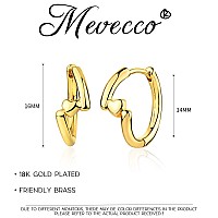 Mevecco Gold Huggie Earrings Cute 18K Gold Plated Tiny Heart Hoop Earrings For Women Jewelry Gift