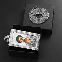 Yimeraire Picture Necklace Personalized Custom Photo Necklace Hip Hop Picture Pendant For Men Women Rectangle Photo Memory Penda