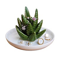 Pudding Cabin Aloe Ring Holdercactus Ring Dishjewelry Holder Trinket Tray For Rings Earrings Necklace Organizerchristmas Gift