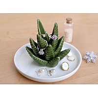 Pudding Cabin Aloe Ring Holdercactus Ring Dishjewelry Holder Trinket Tray For Rings Earrings Necklace Organizerchristmas Gift