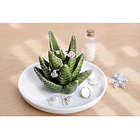 Pudding Cabin Aloe Ring Holdercactus Ring Dishjewelry Holder Trinket Tray For Rings Earrings Necklace Organizerchristmas Gift